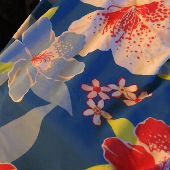 ROXY Women's Blue Removable Cups Tie She Just Shines One Piece Swimsuit - Picture 4 of 4